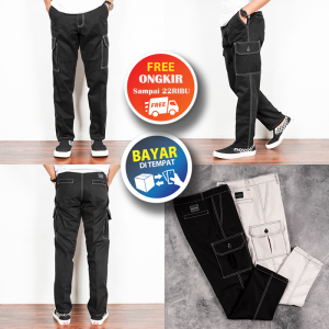 Celana Panjang Cargo Pria Distro Motif Rantai Putih Celana Cargo Pria Panjang Kargo Panjang Style Terbaru Celana Gunung Pria Kekinian Clana Panjang Cargo Bahan Twill Tebal Murah Premium Cargo Polos Pria Celana Panjang Pria Laki - Laki by Maleka