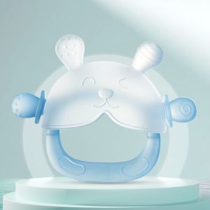 Gặm nướu cho bé KidsWorld hình gấu chất liệu silicon siêu mềm tiệt trùng an toàn giảm ngứa hiệu quả
