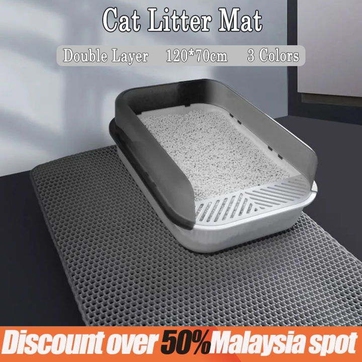 120CM🔥Cat Litter Mat Double Layer Cat Litter Carpet Cat Trapping Mat
