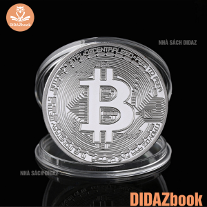 10 Đồng Xu Bitcoin mạ vàng bạc 24k 15mm bền màu chất mạ sáng khó xước kèm hộp đựng BC03