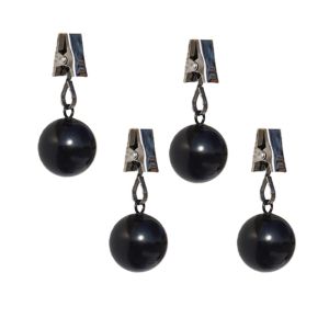 OOC 4 pcs with Clip Curtain Weight Ball Gravity Ball Windproof Curtain Weights Pendant Durable Table Cloth Weights Outdoor Use