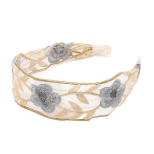 Stylish Embroidery Headband With Embroidery Flower Decors Ethnnic Hairhoop For Everyday Wear Festivals And Weddings