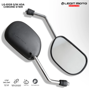 MIO SOULTY LEGITMOTO SIDE MIRROR CHROME STEM ROTATABLE CLEAR AND NON-GRADED LENS WITH ADAPTOR SIDE-M SUPPLY