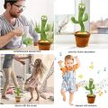 Boneka Kaktus Goyang Charger Usb - Mainan Kaktus Joget Peniru Suara - Kaktus Tiktok Menari Menyanyi Dance MENARI LED. 