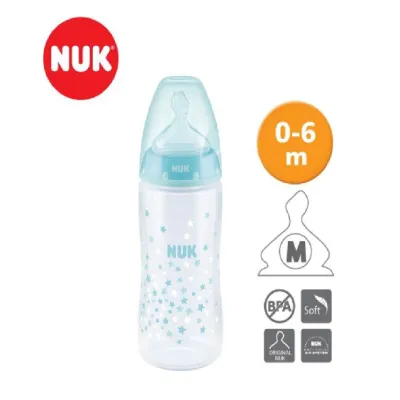 NUK Premium Choice 300ml PP Bottle With Silicone Teat Size 1 (Medium)