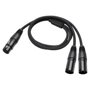 3Pin Y 50Cm/100Cm/150Cm สายอะแดปเตอร์1หญิงถึง2ตัวแยกสมดุลชายสำหรับสตูดิโอระบบ PA
