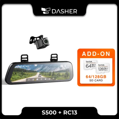 [New Launch] 70mai S500 Rearview Dashcam Wide with Night Vision Backup Camera RC13 (TYPE-C)