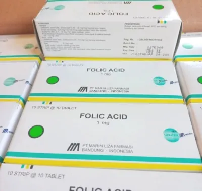 Folic Acid 1mg box isi 100 tablet / Asam Folat Marin Liza