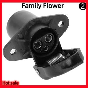 Family Flower Flash Sale 3 Pin Trailer Socket Connectors Round 3 Pole Plug-in Trailer Tractor Plug for Electrical Caravan Truck 12V