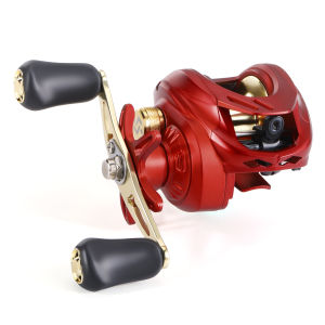 Ship in Malaysia Baitcasting Reel 18+1BB 7.2:1 Gear Ratio Red Gold Baitcasting Fishing Reel Pancing with 10 kg Drag Fishing Equipment BC Reel