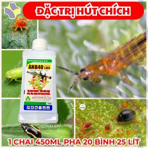 AN B40 SUPER 1.8EC (450ml) | Abamectin 18g/L | Thuốc Trừ Sâu Sinh Học – Diệt Sâu Rầy Bọ Trĩ Nhện Đỏ – Hạ Gục Nhanh – An Toàn Cây Rau Màu – Pha 20 Bình 25 Lít