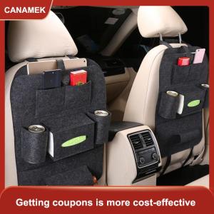 【CANAMEK】 Túi treo lưng ghế ô tô bằng nỉ Tấm chắn chân bảo vệ ghế sau ô tô cho trẻ em Túi đựng 6 ngăn