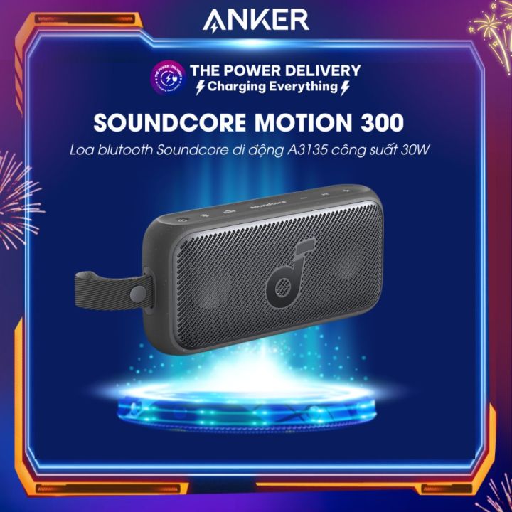 Loa di động không dây Soundcore Motion 300 A3135 công suất 30W A3135 với BassUp, Bluetooth với công nghệ SmartTune