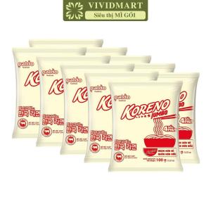[SET 10 GÓI] - PALDO - Mì Koreno Jumbo 9 vị: Bò cay Kim chi Gà Hải sản cay Tôm Nấm Lẩu thái chua cay Bò xào Bulgogi Chua cay (100g/gói)