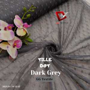 [05 Meter] Kain Tile Dot Halus Original Import - Kain Tulle Dotty [Tidak Jual KW]