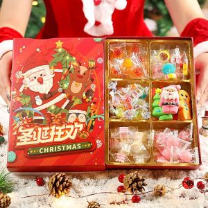 圣诞节糖果礼盒装 礼物糖果六格糖果礼盒candy
