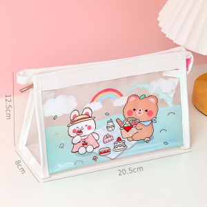 Túi Đựng Bút Trong Suốt Họa Tiết Dễ Thương