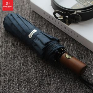 LORDWEY Dù Tự Động Parachase Dù Che Nắng Golf Tay Cầm Bằng Gỗ 10 Sườn Cho Nam Dù Chống Gió Chống Tia UV Ô Trong Suốt UPF50 +