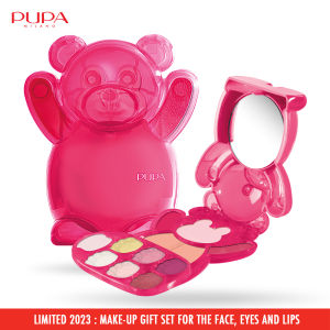 Pupa Milano Happy Bear Make Up Kit Limited edition 2023: Make-up set for the face eyes and lips