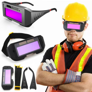 Professional Anti-Strong Photoelectric Welding Workers Glasses Protection Glasses Solar Automatic Dimming Welding Glasses Mask to Prevent Radiation Goggles