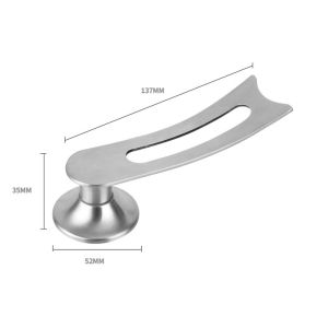 SHIRUI Dovetail Style Pot Lid Handle Stainless Steel Standable Cookware Lid Knob Space-saving Universal Lid Grip Wok Lid
