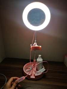 Adjustable Ringlight Smart LED Touch Screen Makeup Mirror Tabletop Portable Vanity
