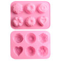 Khuôn Silicon Làm Thạch 6 Ô , Khuôn Làm Rau Câu , Thạch Trà Sữa , Khay Đựng Đá, Vỉ Làm Đá Nhiều Kiểu Cute Chống Dính. 
