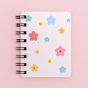 A7 Notebooks Small Flower Love Small Cute Side Flip Coil Book Student Mini Portable Flip Notepad