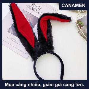 【CANAMEK】 Nữ Cô Gái Dễ Thương Lolita Cosplay Headband Fluffy Sang Trọng Ngọt Ngào Dài Thỏ Bunny Tai Bandana Tóc Hoop Phim Hoạt Hình Phim Hoạt Hình Headpiece
