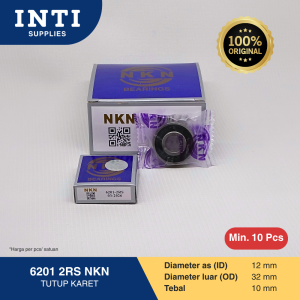 Bearing 6201 2RS NKN (Min. 10 pcs) - Original Asli Laher