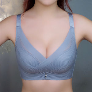 Lizida Plus Size Womens Seamless Gathered Adjustable Bra Beautiful Back No Steel Ring Underwear