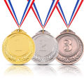 3Pcs/Set Gold Silver Bronze Award Medals Winner Medals All Sports Medal with Ribbon. 