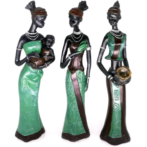 Livingmall 3pcs/set Goddess Beauty Candlestick Resin Sculpture Lady Statue Decoration Interior Office Study Room Living Room Hotel Desktop Crafts Decorative Accessories