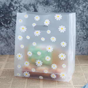 25-50pcs Little Daisy Plastic Gift Bag Clear Storage Shopping Bag With Christmas Wedding Party Favor Bag Candy Cake Wrapping Bag2026