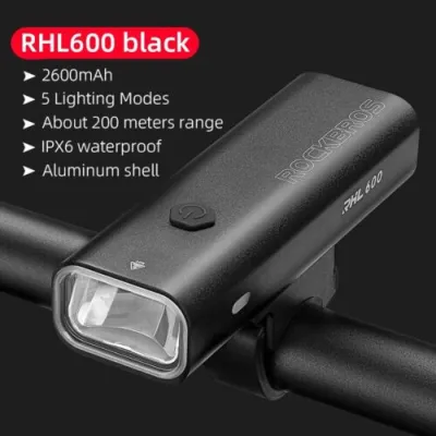 [SG SELLER] ROCKBROS Bicycle Headlight Bundle 2pcs Ultra Bright Waterproof Cycle Outdoors Cycling Bike Light Taillight Front Rear Light Accessories
