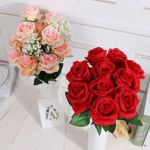 CRUSHES 5 Colors Simulated Rose Festival Supplies DIY Party Decoration Vintage Silk Rose Small Rose Home Decor