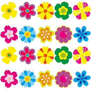 500Pcs Glittering Flower Sticker 25mm Adhesive Wrapping Label for Scrapbooking Journal Notebook Packaging Seal Sticker