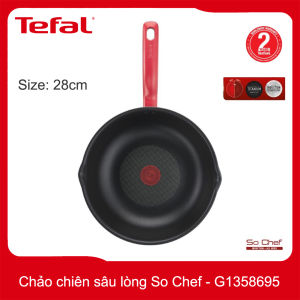 Chảo chiên chống dính sâu lòng Tefal So Chef xuất xứ Pháp sản xuất tại Trung Quốc - dùng bếp từ hàng chính hãng bảo hành 24 tháng