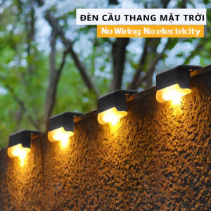 Đèn năng lượng mặt trời sân vườn gắn bậc cầu thang lan can hàng rào ban công bể cá đèn led trang trí ngoài trời