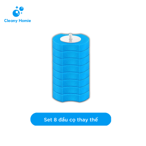 Chổi Cọ Nhà Vệ Sinh Chùi Toilet Chà Bồn Cầu Treo Tường Cleany Homie CT-03 Kèm Set Đầu Mút Dùng 1 Lần Có Chứa Chất Tẩy Diệt Khuẩn