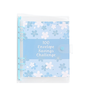 100 Days Envelope Challenge Money Saving Challenge Notebook Money Organizer Sakura Clear Binder A5