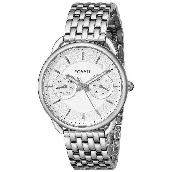 Authentic Fossil Women Tailor Silver Dial Stainless Steel Watch