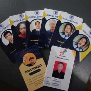 Tanpa Po Dan Minimal Order Cetak Id Card Satuan Custom Bahan Pvc Tebal/ Kartu Member Pelajar Karyawan Visitor Parkir