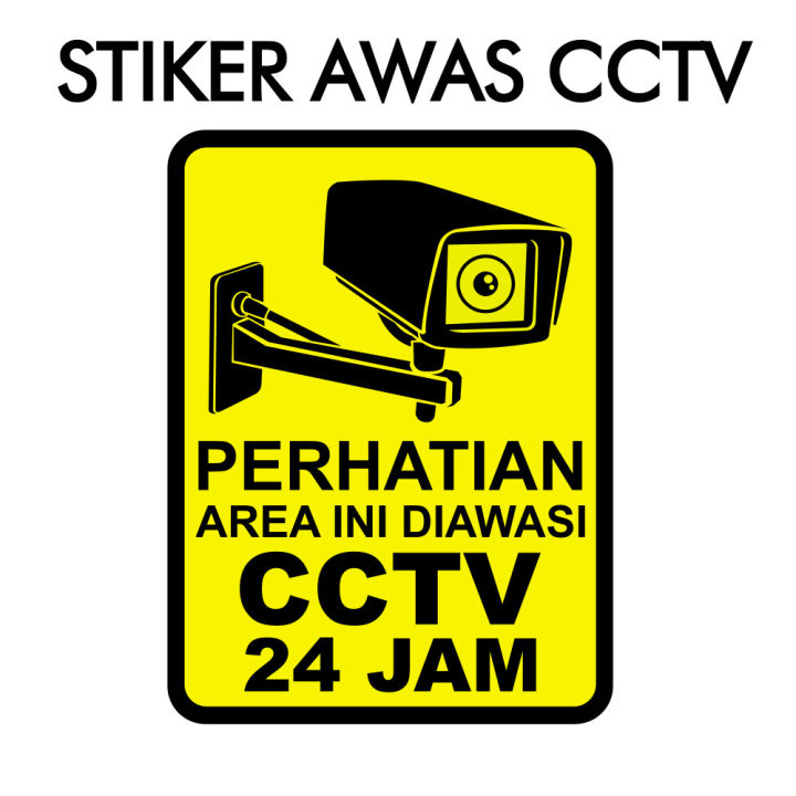 Stiker CCTV Rumah Sticker Awas CCTV | Lazada Indonesia