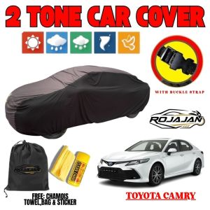 Rojajan 2 Tone Car Cover Nylon Taffeta for Toyota Camry  Hydrophobic Sunproof Dustproof w/ Chamois Towel
