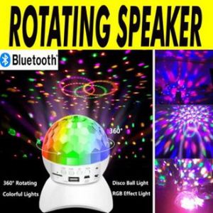 360 Disco Ball Light USB Bluetooth Speaker Ktv Karaoke colourful Color light Rotating Rotate Club Pub