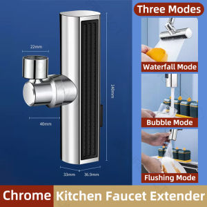Brass Faucet Sprayer 720° Rotating 3 Mode Bathroom Waterfall Faucet Expander Kitchen Sink Accessories Strong Water Pressure