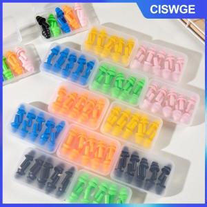 CISWGE Bơi không thấm nước cách nhiệt thoải mái nút tai tiếng ồn hủy bỏ cho giấc ngủ 5 cặp đầy màu sắc mềm Silicone nút tai