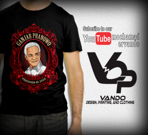 BAJU KAOS GANJAR PRANOWO / TSHIRT DISTRO LENGAN PENDEK SAHABAT GANJAR