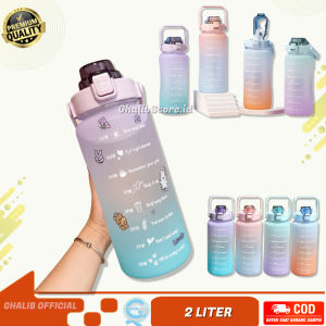 Botol Minum Motivasi Viral Tritan Jumbo Penanda Waktu Quifit 2 liter